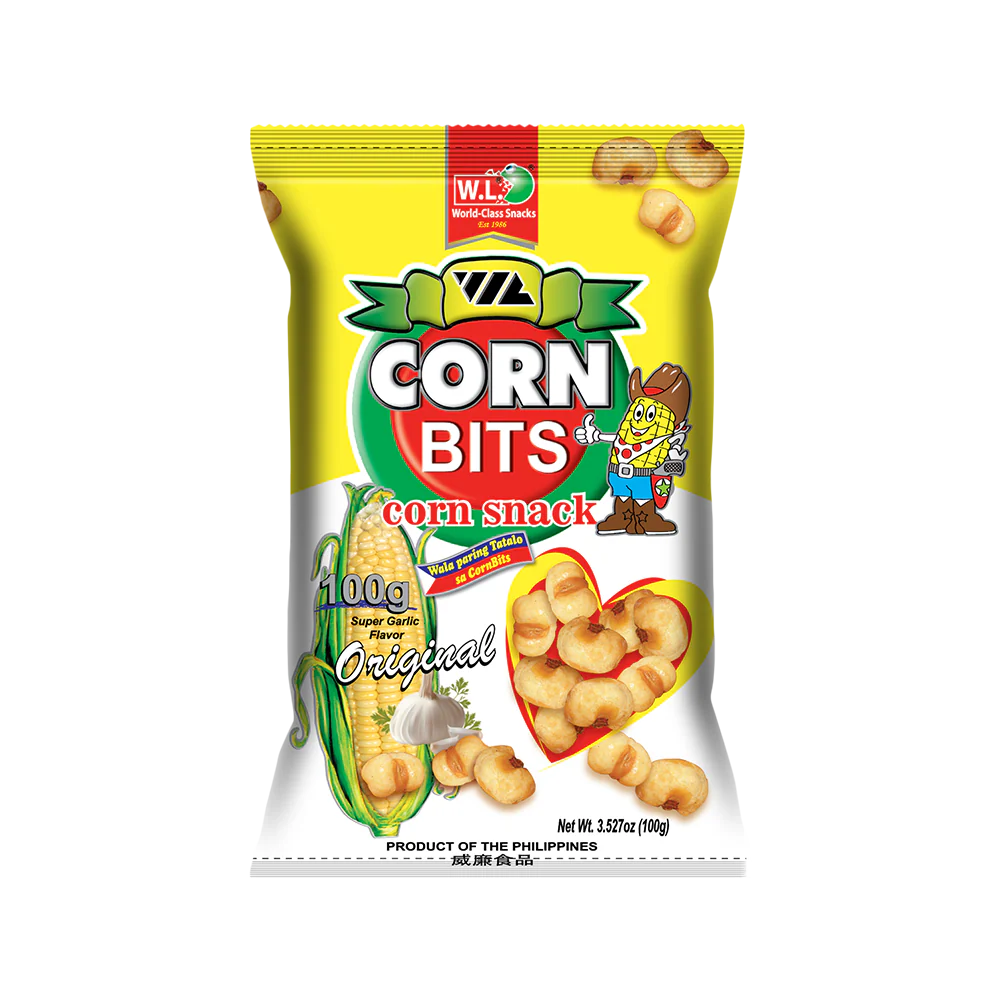 WL Corn Bits Snack Super Garlic Flavor Original 100G