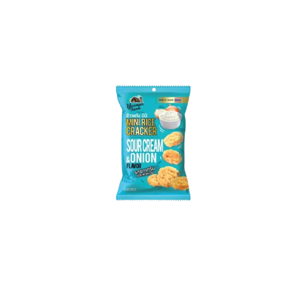 YOUNGER FARM Mini Rice Cracker Cream & Onion Flavour 60g