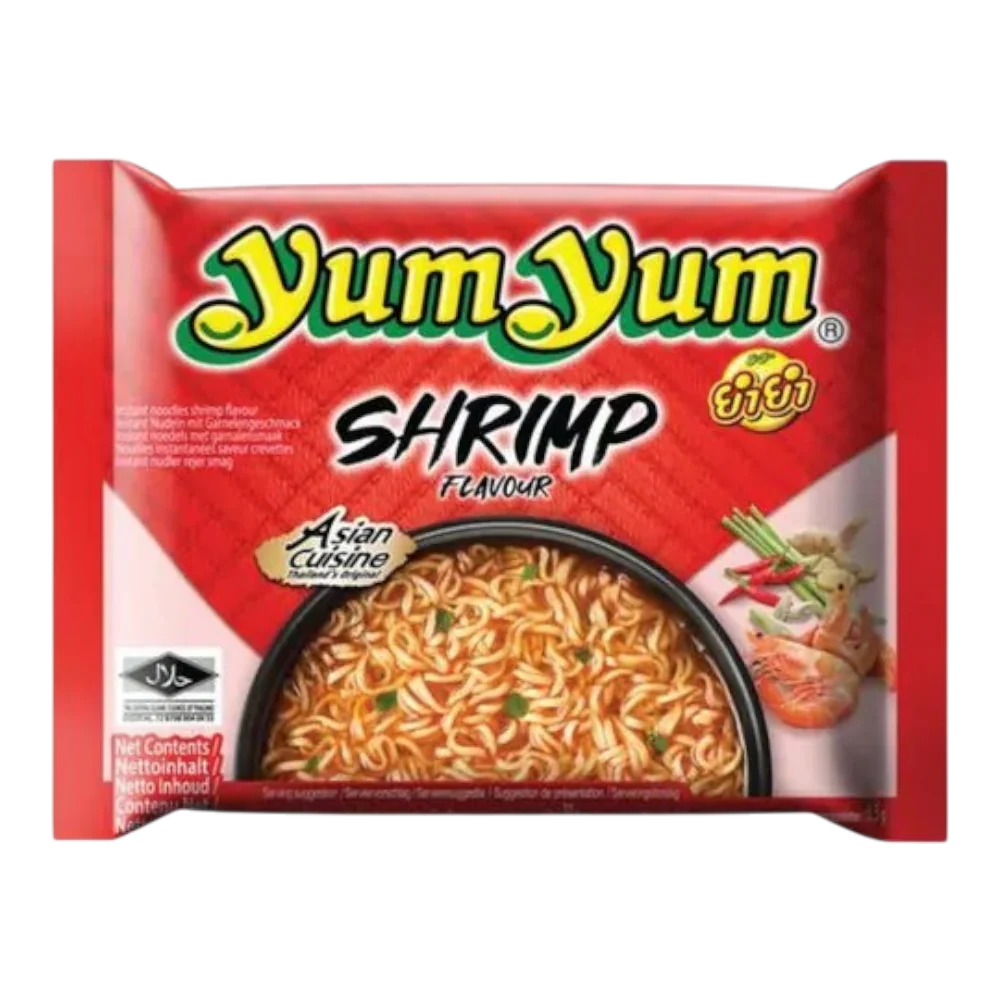 YUM YUM Shrimp Flavour  Noodles  60g (Case 10)